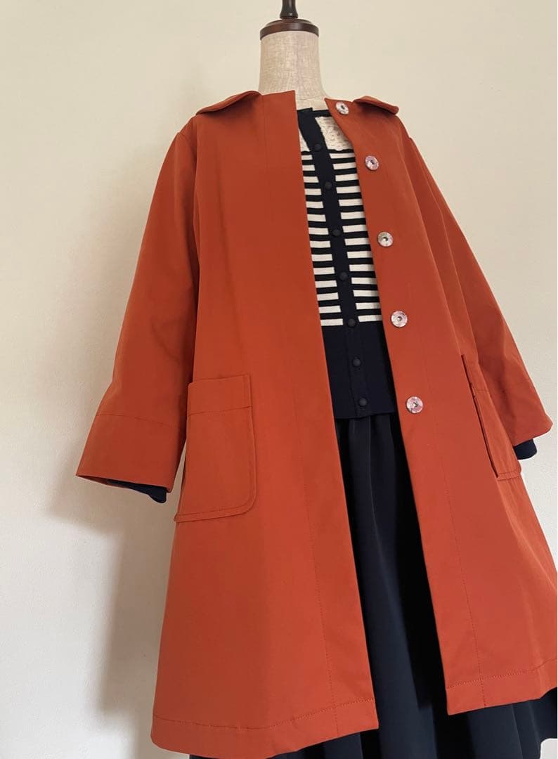 新品未使用¥29.480【クレスピ】丸襟のコットンコート　英国リバティ