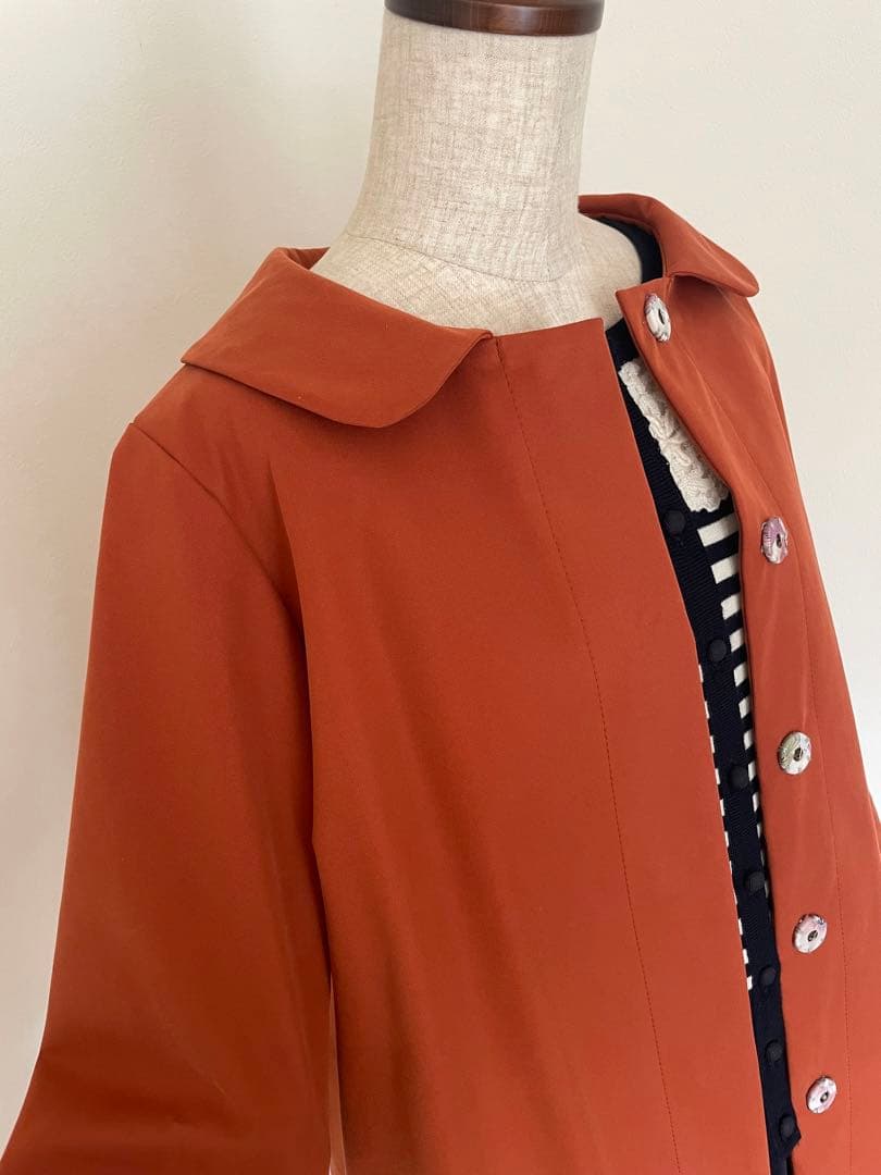 新品未使用¥29.480【クレスピ】丸襟のコットンコート　英国リバティ