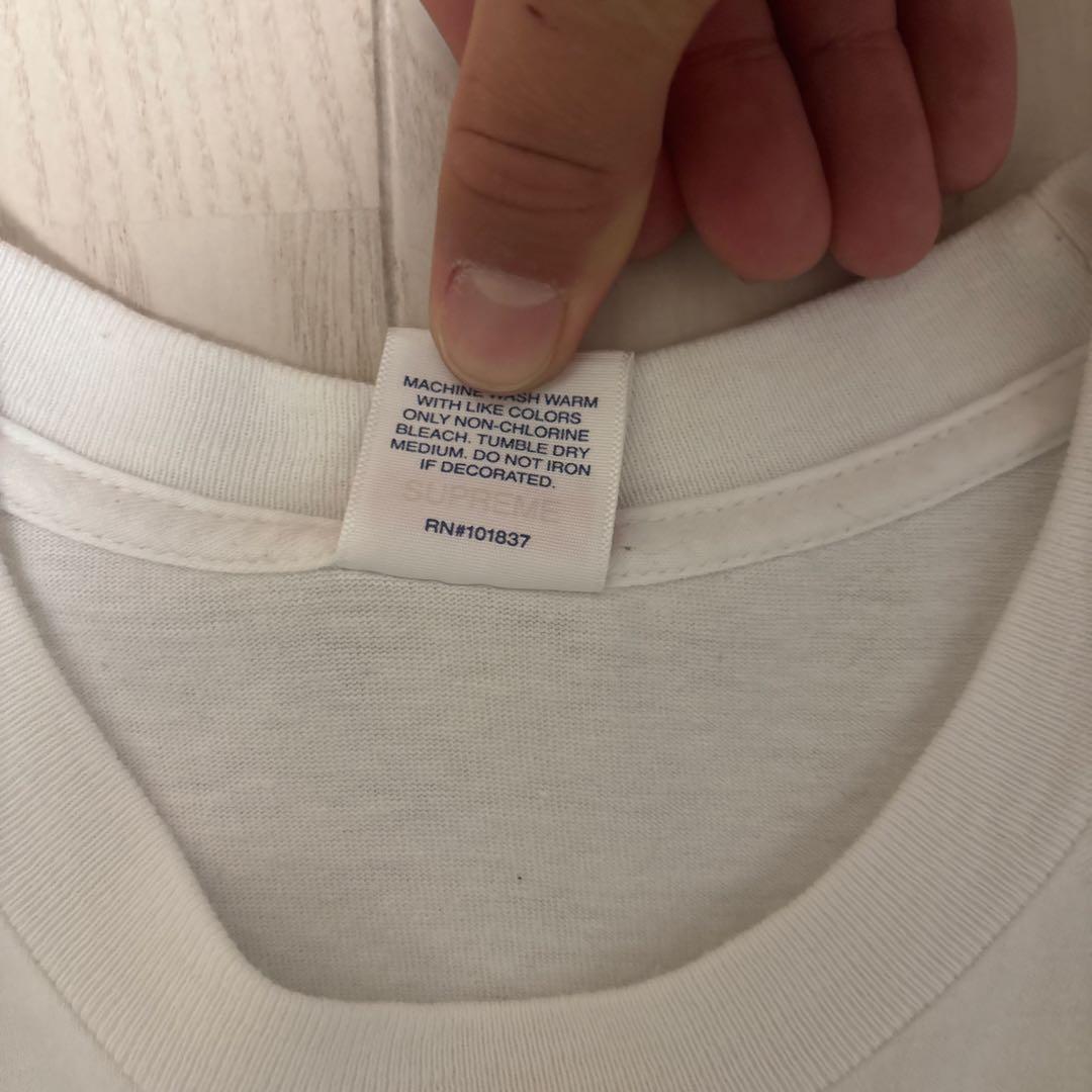 Supreme ホワイト 長袖シャツ Sサイズ