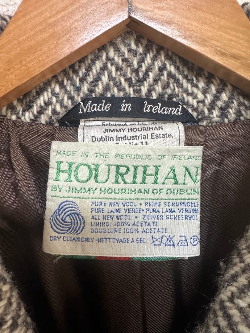 ジャケット・アウター 80s JIMMY HOURIHAN Tweed Long Coat