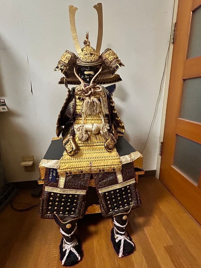 美品 平安晴峰 作 五月人形 鎧兜1式