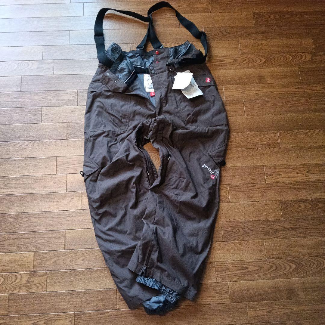 値下げ 波達 スノーボードウェア 上下セット XL ブラウン