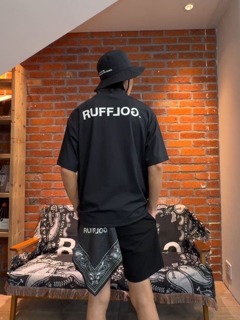 RUFFLOG HALF ZIP MOCK NECK SHIRT サイズM