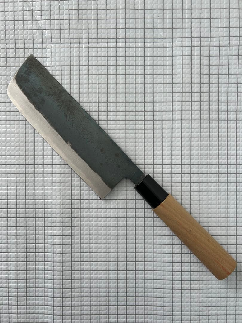 包丁 菜切包丁 菜切 165mm 黒打ち 朴丸柄