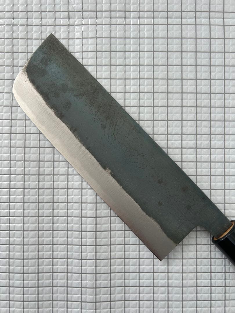 包丁 菜切包丁 菜切 165mm 黒打ち 朴丸柄