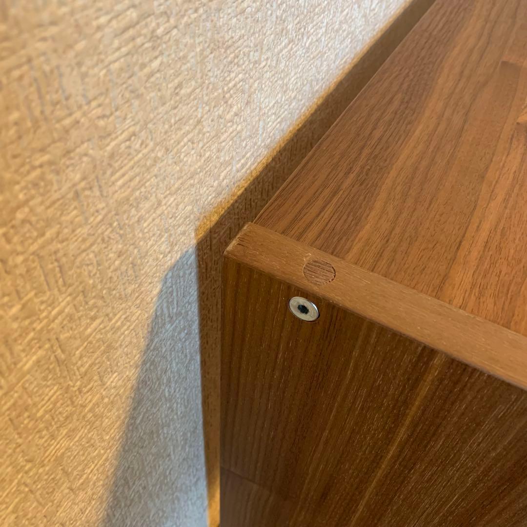 無印 スタッキングシェルフ ワイド2段 ウォールナット材