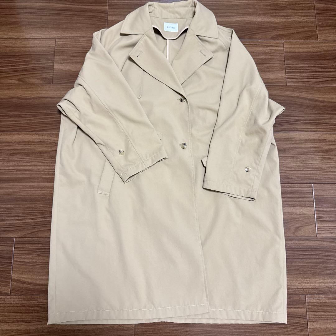 SHIPS any 洗濯機可能　フレアミディ　トレンチコート