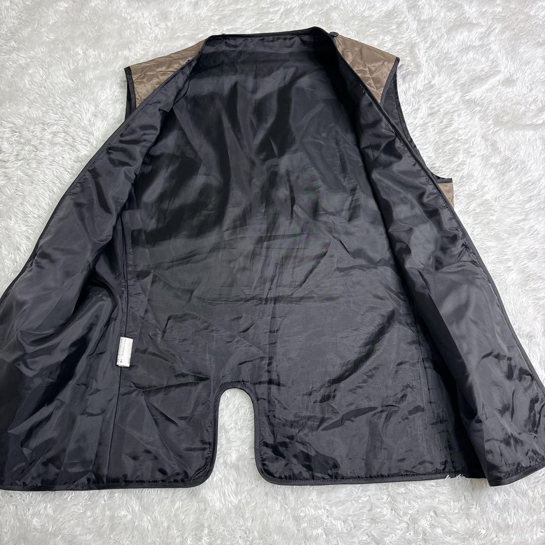 バーニーズニューヨーク ウール ステンカラーコート ネイビー/チェック XL