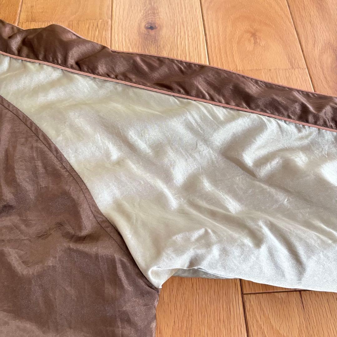 パームツリー刺繍 スカジャン ブラウン M ハワイ