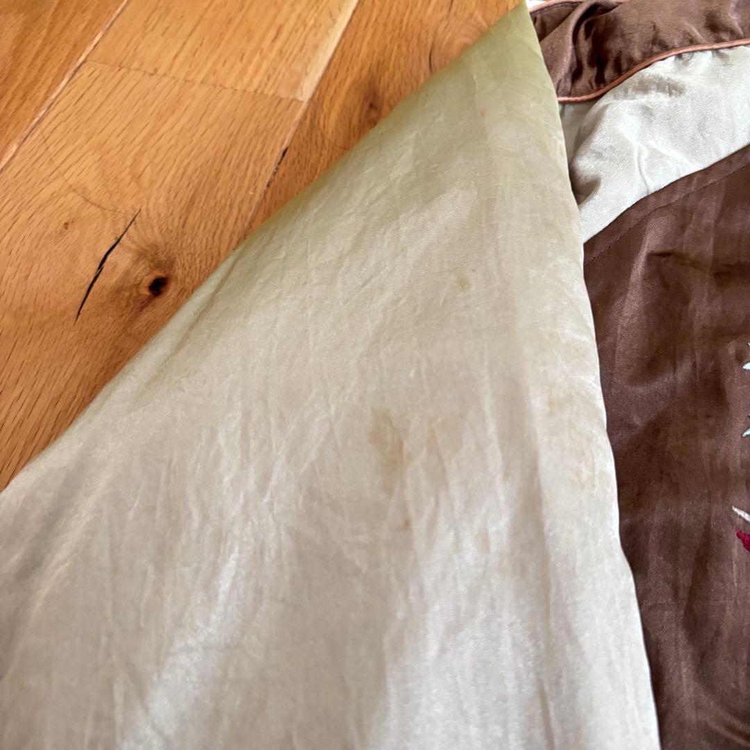 パームツリー刺繍 スカジャン ブラウン M ハワイ