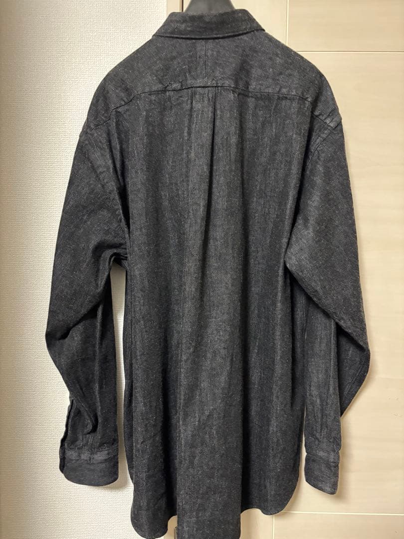マチ　COMOLI デニムコモリシャツ Black/Ecru size3