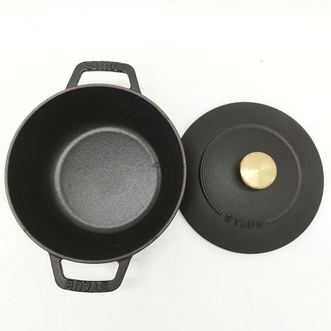 未使用　STAUB　ストウブ　Wa-NABE　Sサイズ　16cm　ブラック