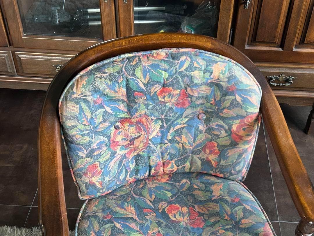 ②カリモク karimoku アームチェア　ヴィンテージチェア　2脚セット　GZ