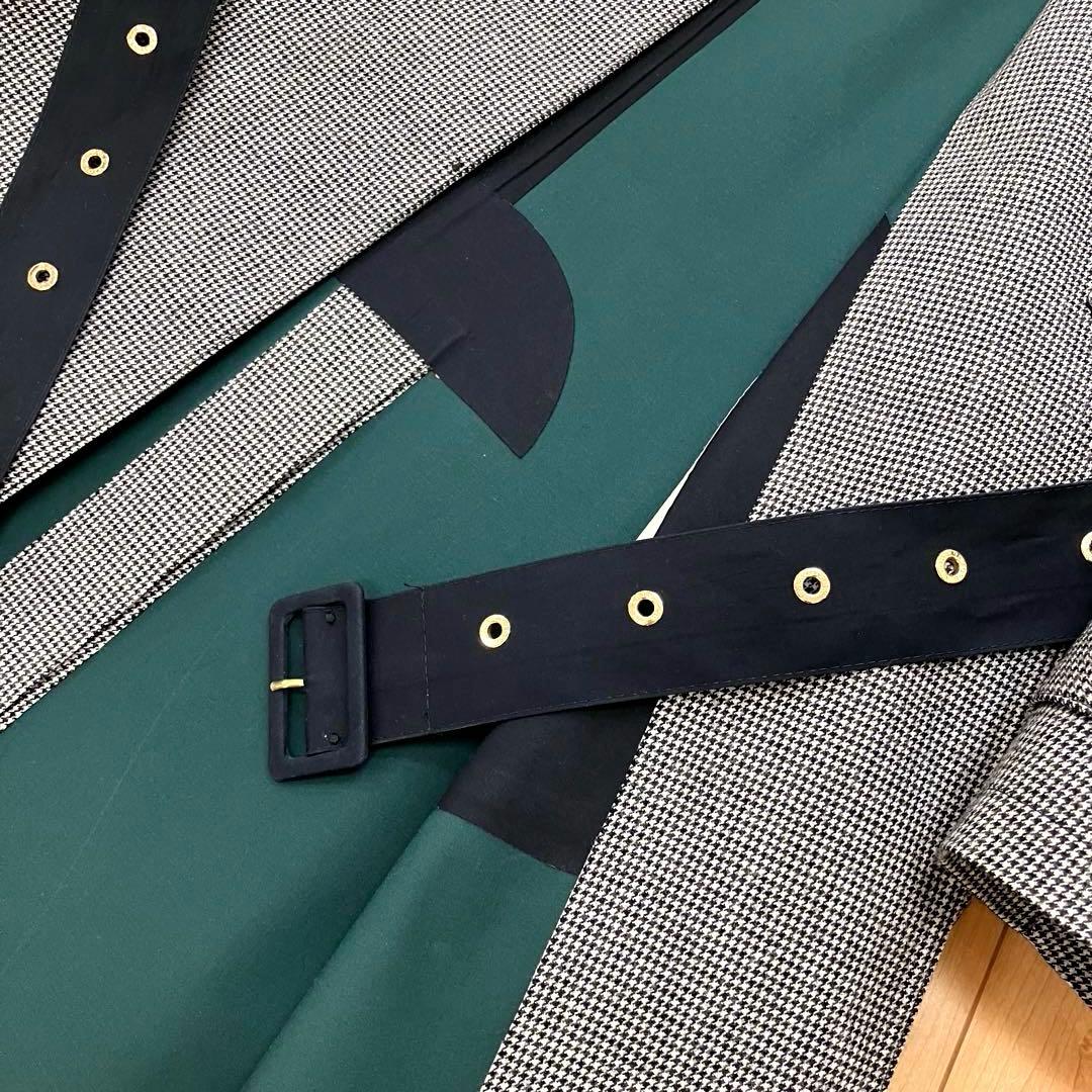 専用MACKINTOSH◆ゴム引きシングルトレンチコート8千鳥格子22万