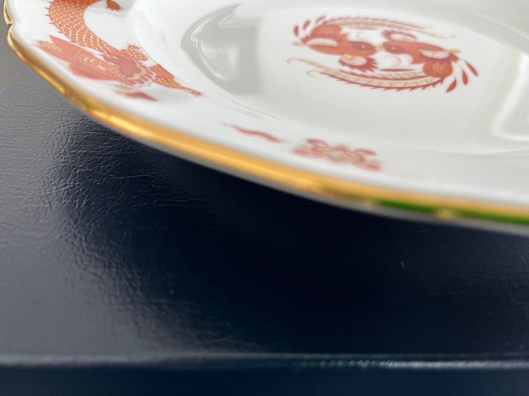 マイセン　明朝ドラゴンオレンジ　約25㎝プレート