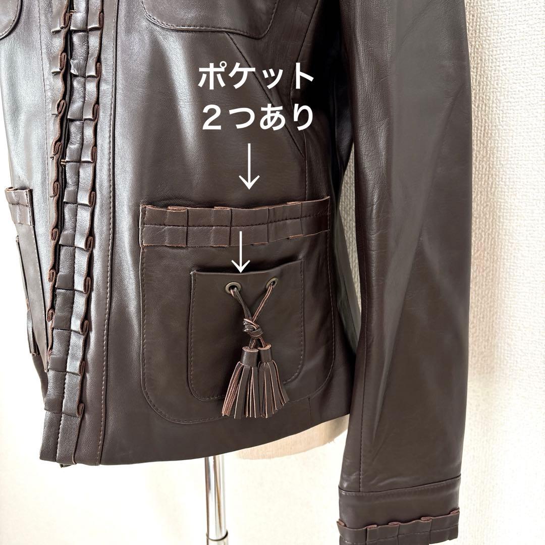 未使用 シープスキン ノーカラージャケット L 日本製