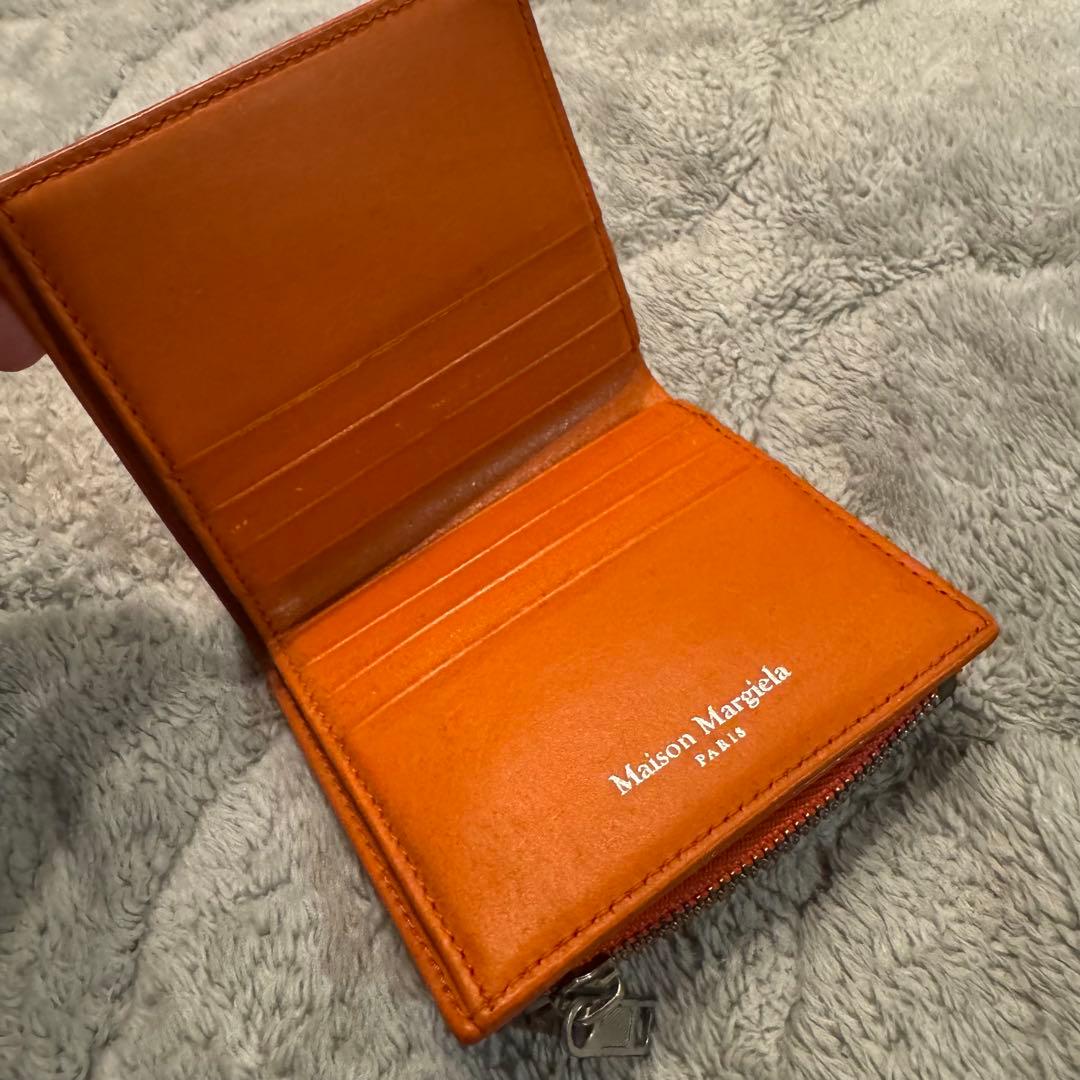 【最終値下げ】Maison Margiela オレンジ 二つ折り財布