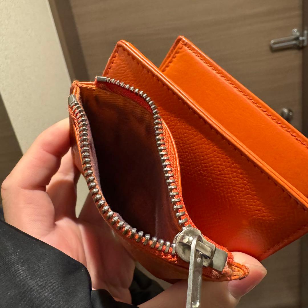 【最終値下げ】Maison Margiela オレンジ 二つ折り財布