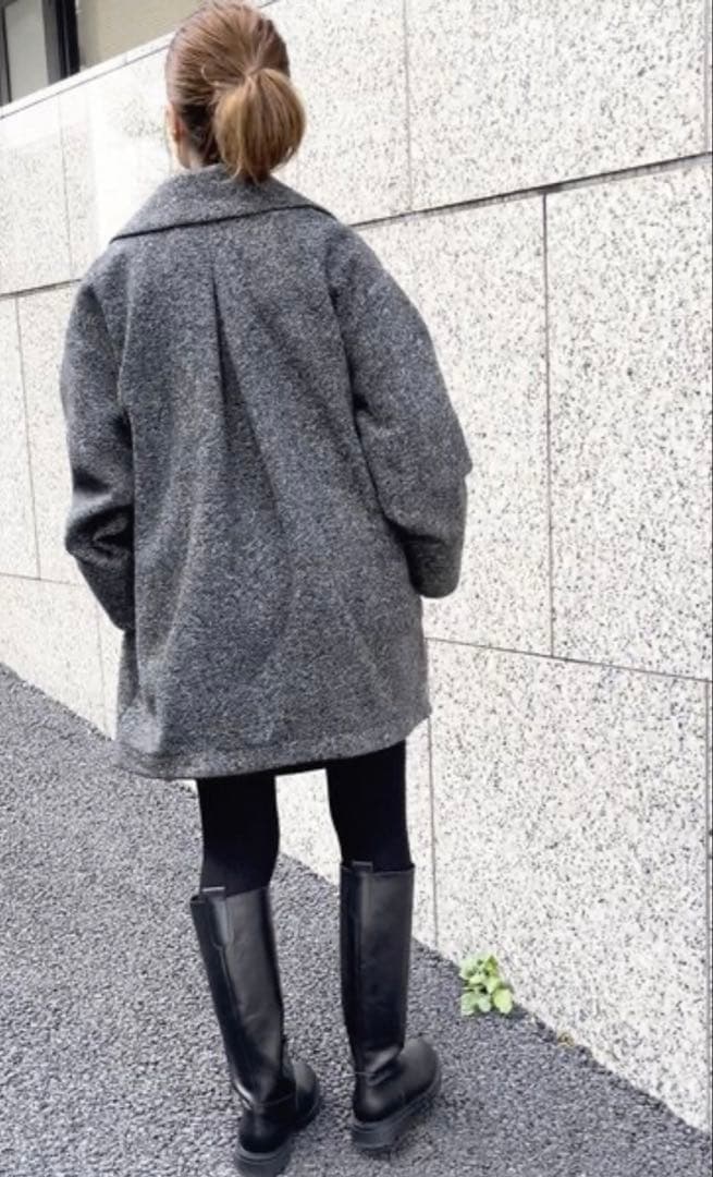 spick&span Wスライバーヘリンボーンミドルコート