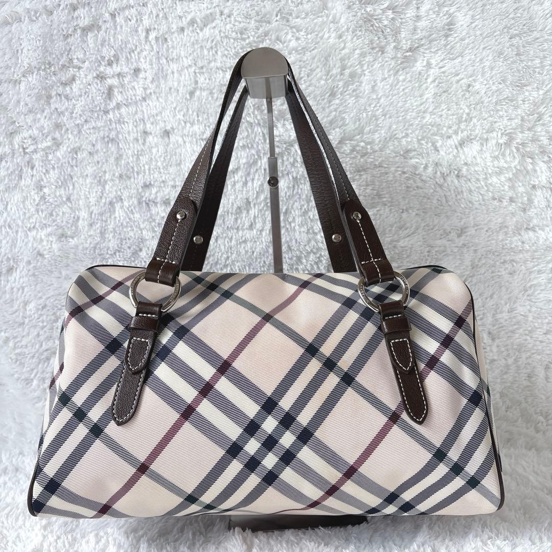 美品✨BURBERRY BLUE LABEL　ミニボストン　ノバチェック　ピンク