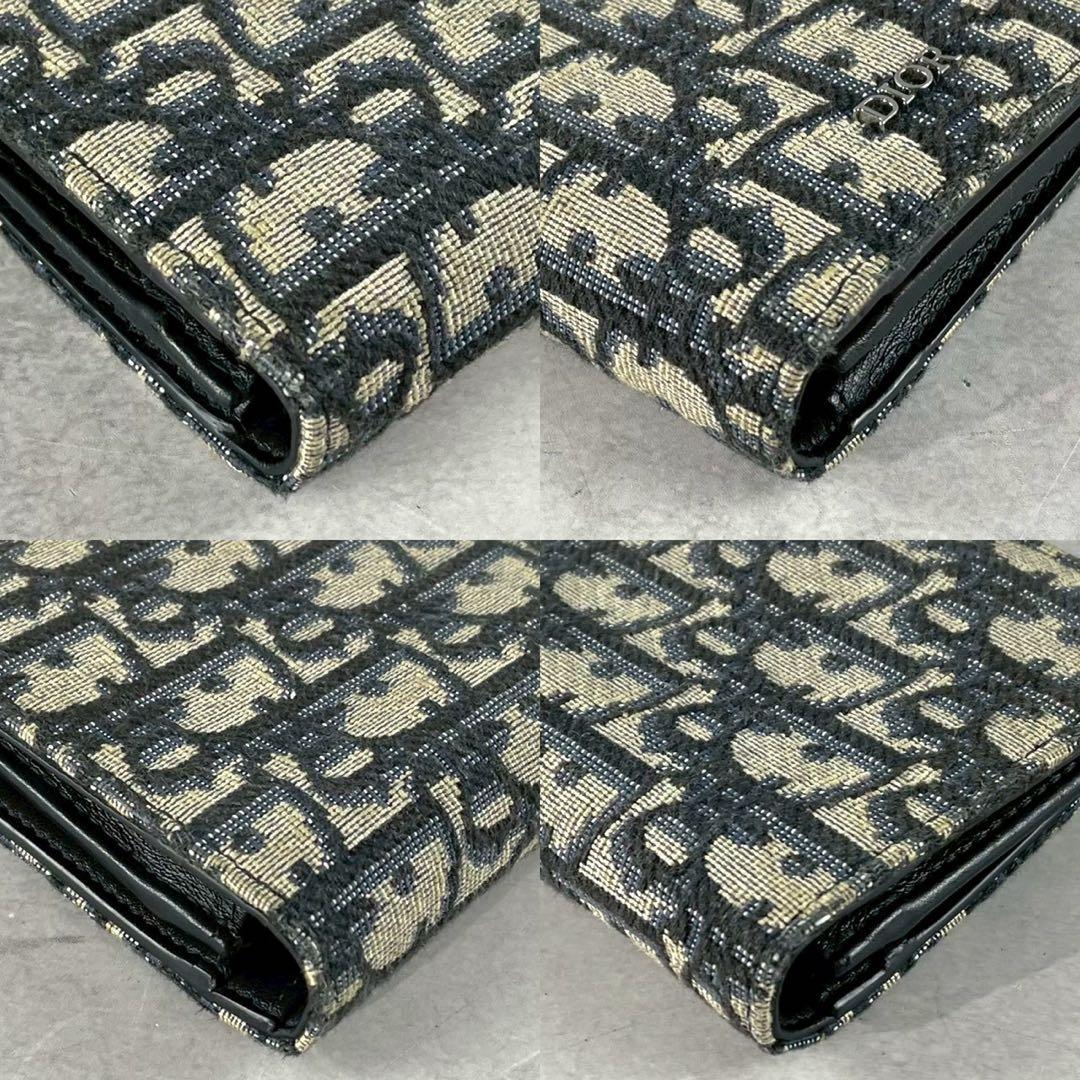 【美品】Dior バーティカルロングウォレット 長財布 ジャカード