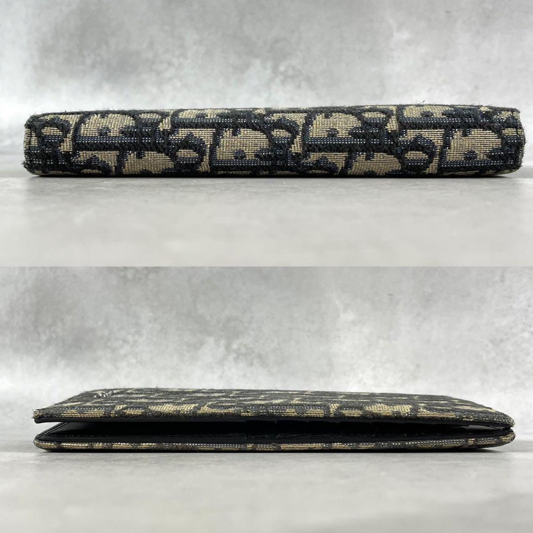 【美品】Dior バーティカルロングウォレット 長財布 ジャカード