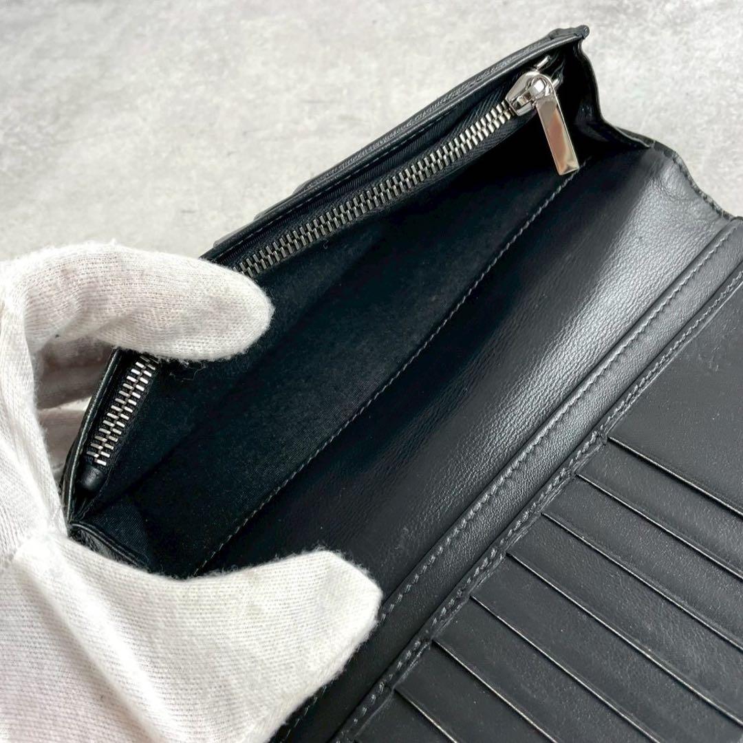 【美品】Dior バーティカルロングウォレット 長財布 ジャカード