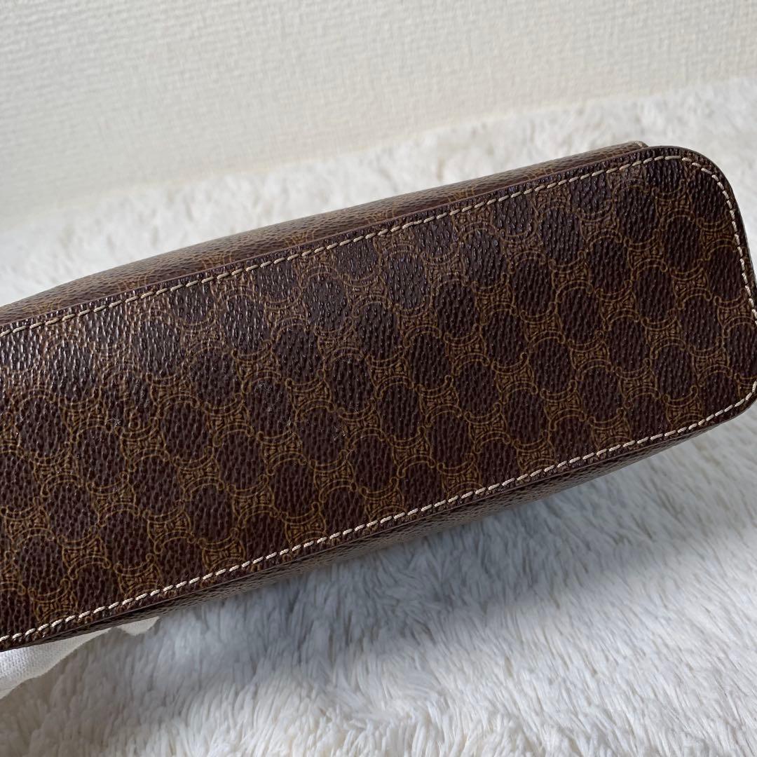 美品　セリーヌ　バニティバッグ　ポーチ　 マカダム柄 レザー