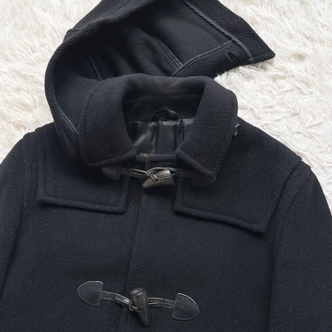【英国王室御用達】80s-90s グレンフェル ダッフルコート 黒 ヘリンボーン