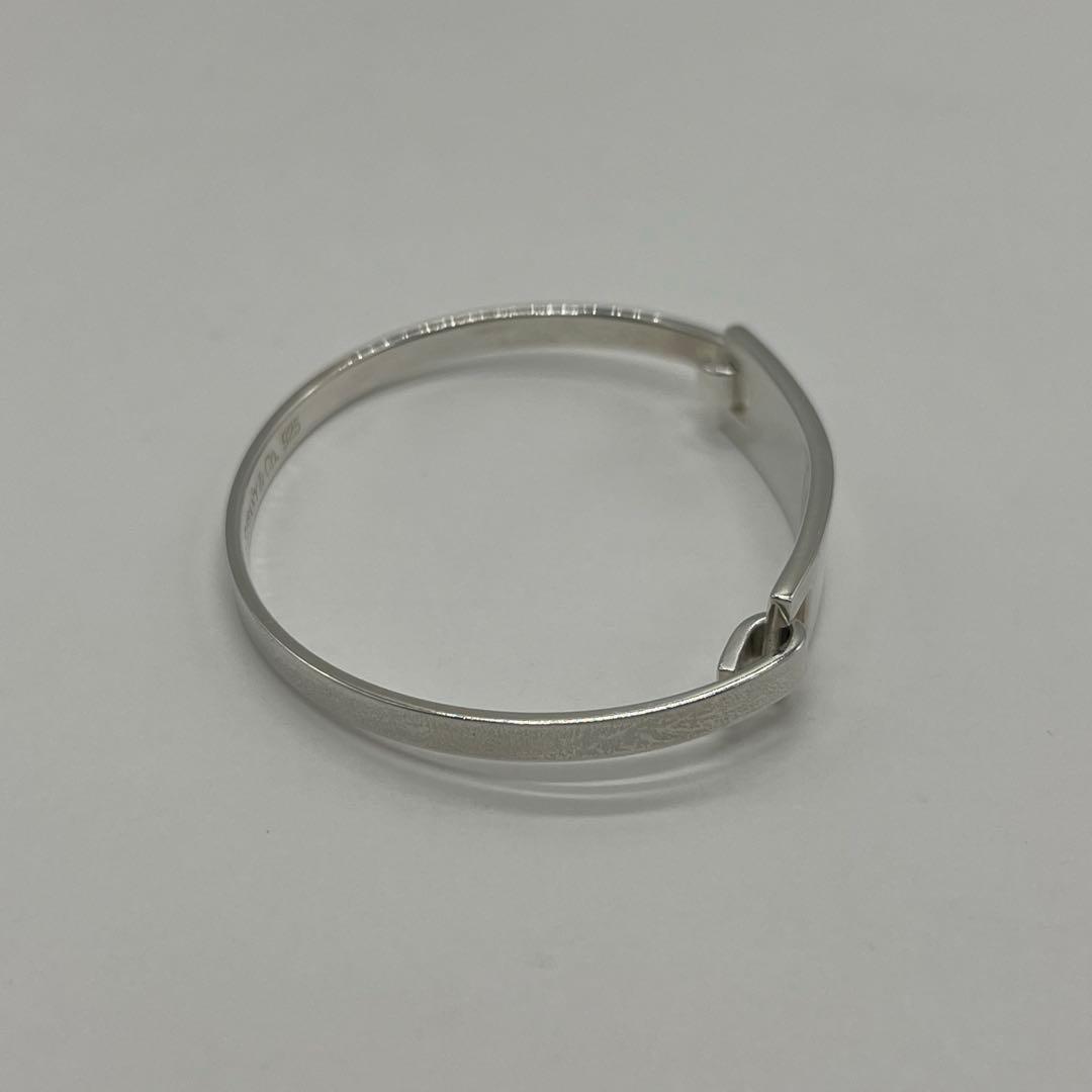 ティファニー TIFFANY レクタングル プレート バングル SV925 希少