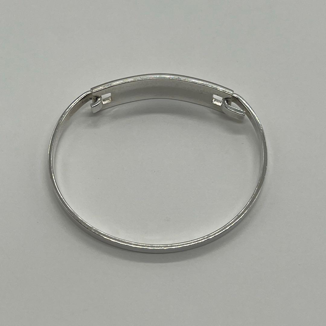 ティファニー TIFFANY レクタングル プレート バングル SV925 希少