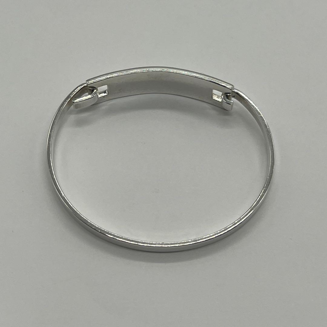 ティファニー TIFFANY レクタングル プレート バングル SV925 希少