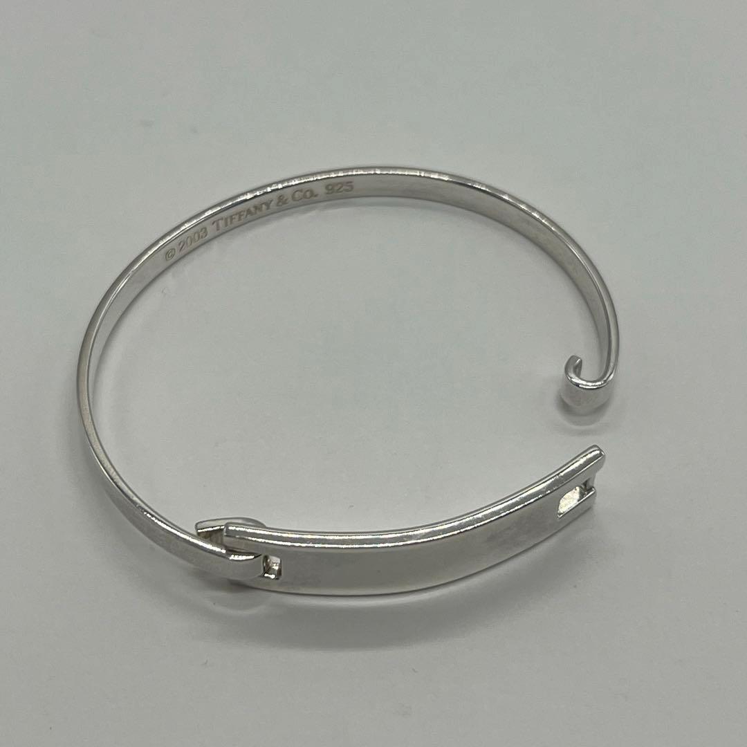 ティファニー TIFFANY レクタングル プレート バングル SV925 希少