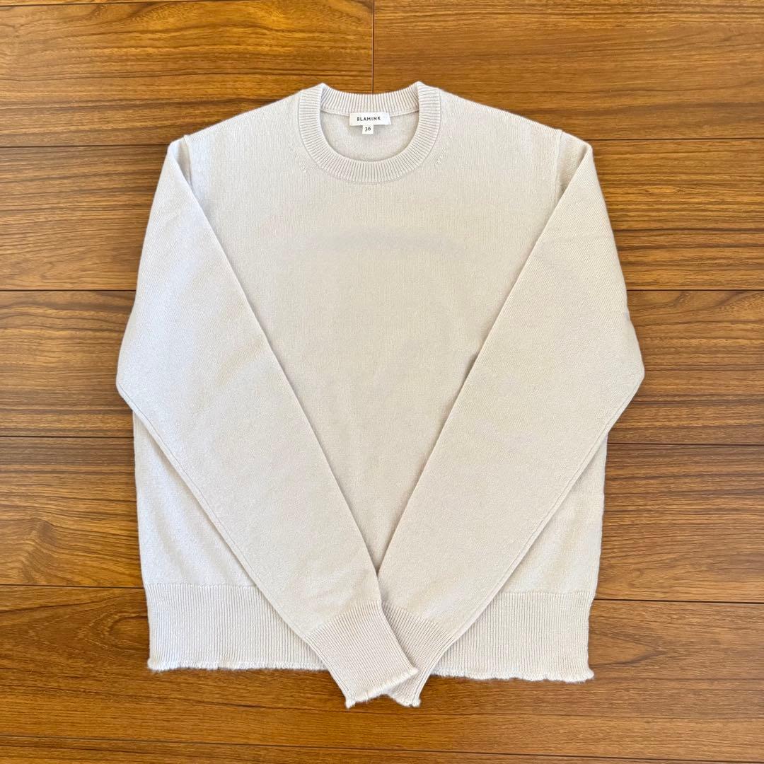 BLAMINK 25FW 定番カシミヤニット ベージュ 36