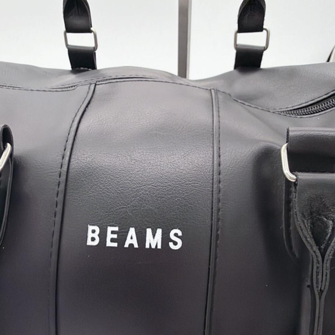 美品 BEAMS トートバッグ 大容量 ビジネス ブラック メンズ A4収納可