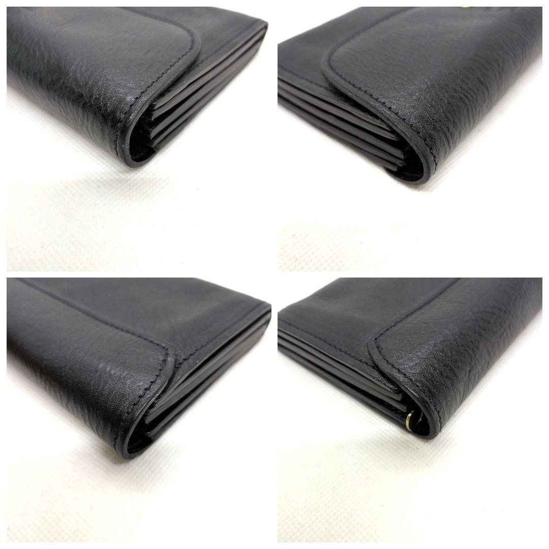 【未使用 現行】イルビゾンテ　ロングウォレット　フラップ　シボ革　大容量　蛇腹