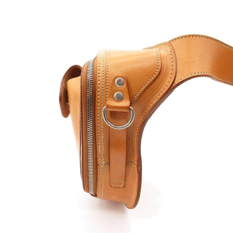 美品 我歩 ボートラップ ホルスターバッグ レザー 30-26012804