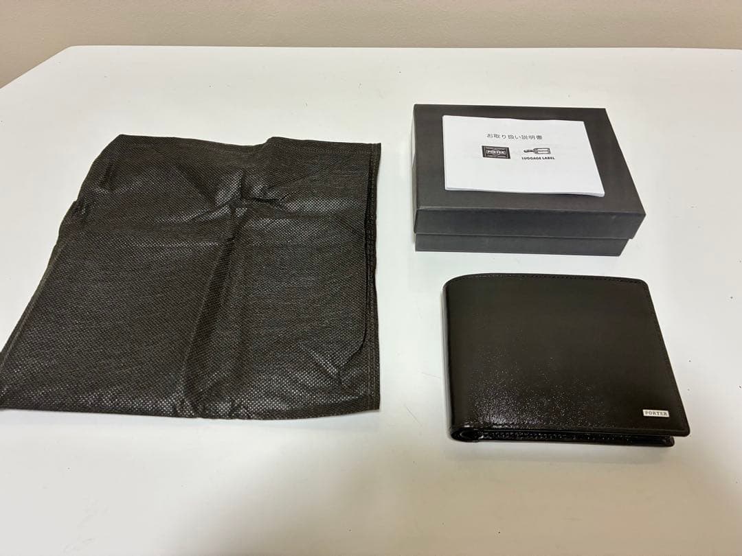 PORTER 二つ折り財布 ブラック　ポーターシーン　美品