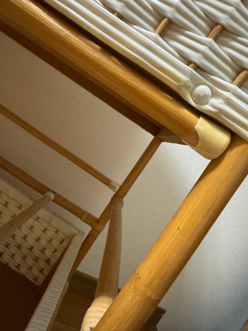 ミッフィー　ピンク　籐ラタン　大型 蓋付 バスケット3段　昭和レトロ　レア　希少