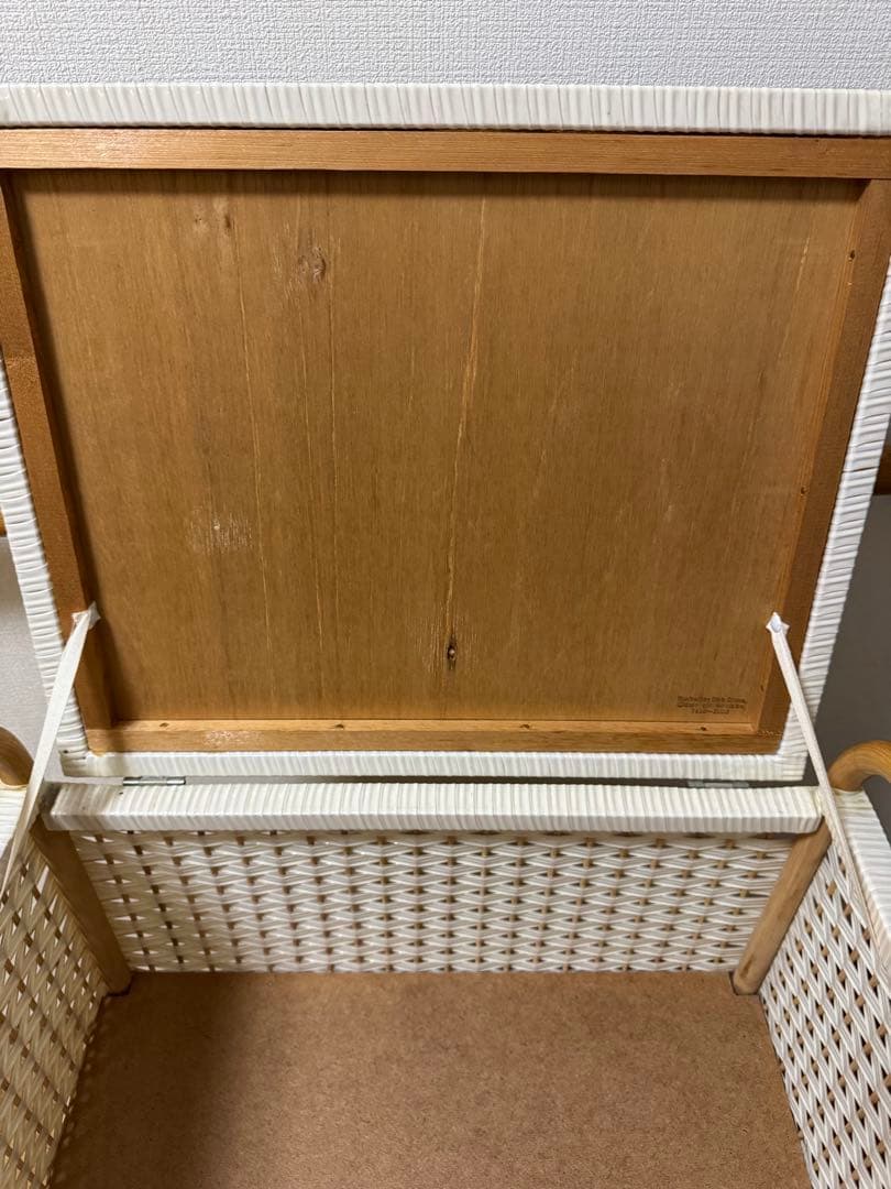 ミッフィー　ピンク　籐ラタン　大型 蓋付 バスケット3段　昭和レトロ　レア　希少