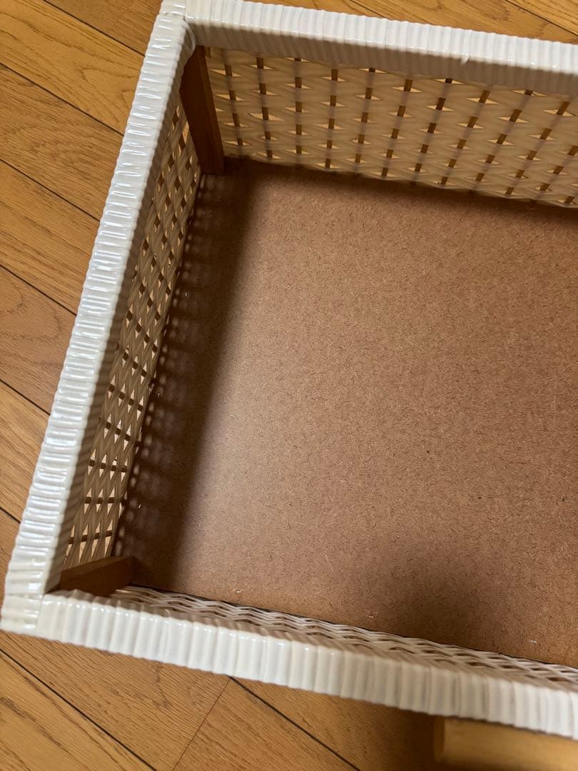 ミッフィー　ピンク　籐ラタン　大型 蓋付 バスケット3段　昭和レトロ　レア　希少