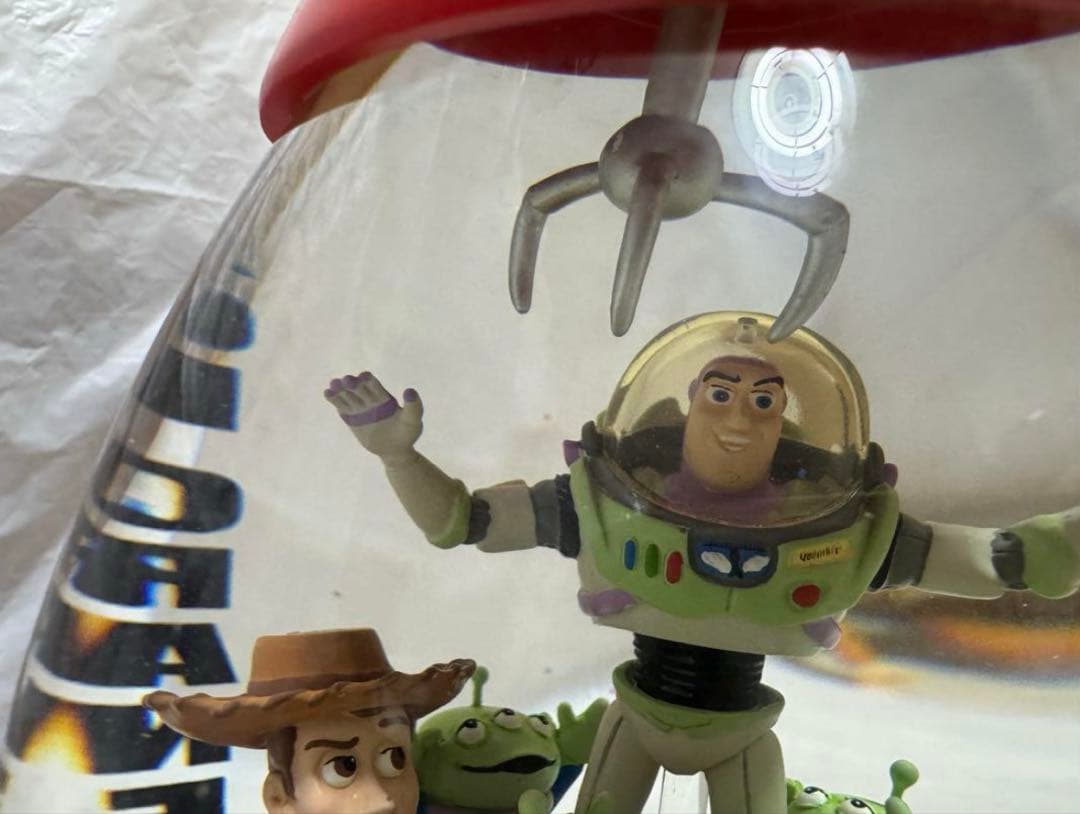 トイストーリー スペースクレーン ライトアップ オルゴール付き スノーグローブ