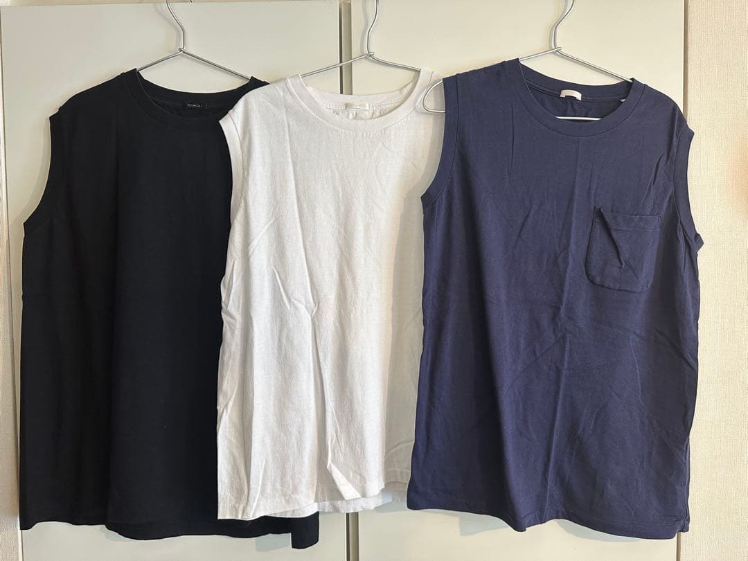 COMOLI ノースリーブシャツ3点セット