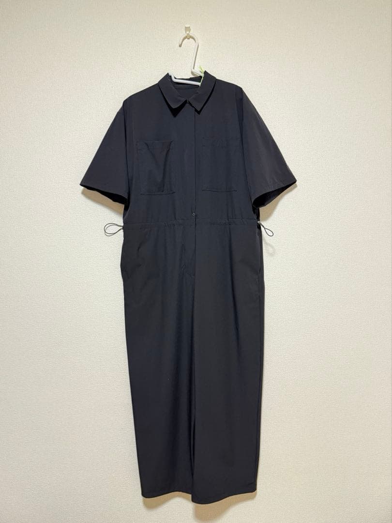 hunch 接触冷感 ジャンプスーツ サロペット オールインワン ブラック