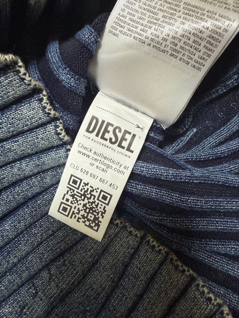 かなや DIESEL レディース 半袖トップス インディゴリブオーバルロゴ