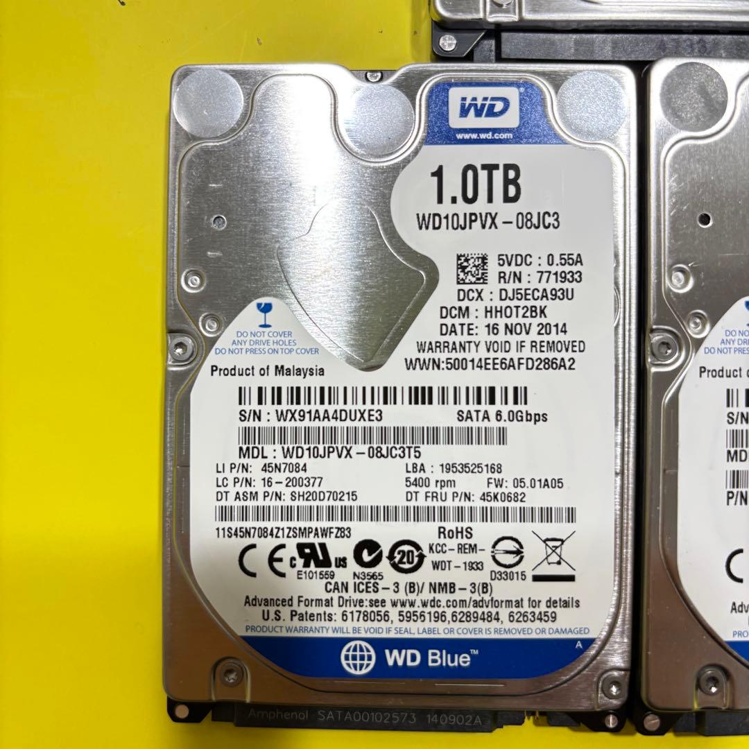 【1TB】【Western Digital製 統一】★2.5インチ★内臓HDD★