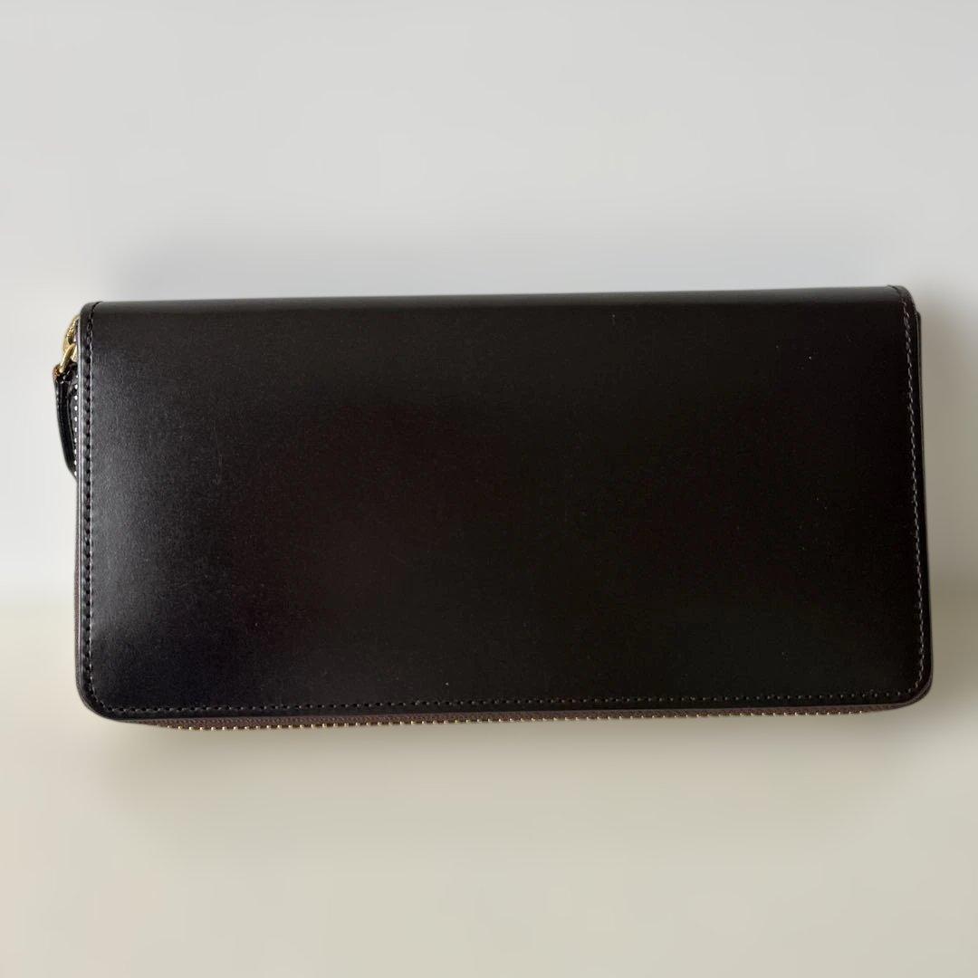 【美品】ココマイスター コードバン 長財布　ラウンドジップ 焦茶色 袋付き