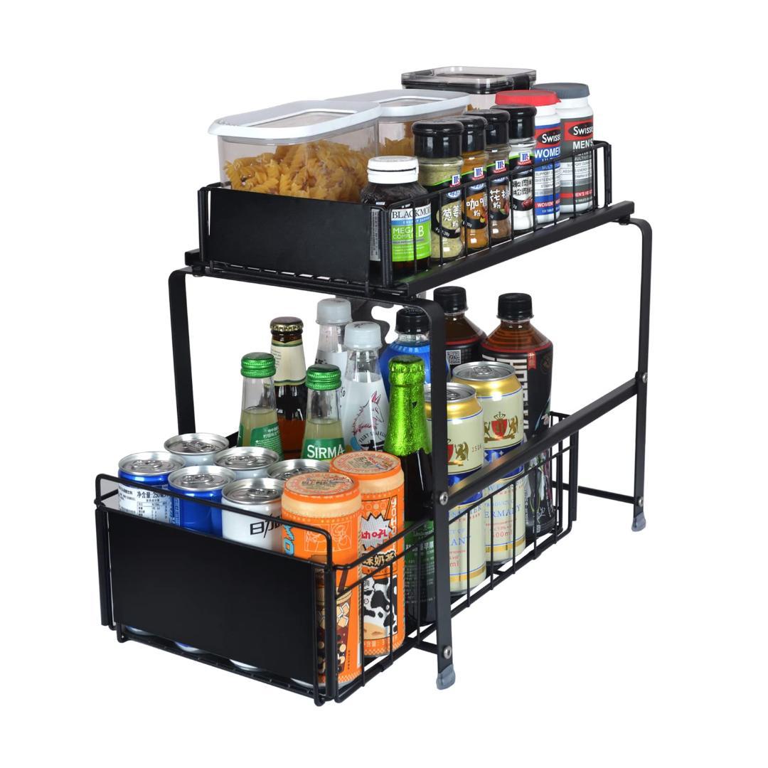 引き出し式多機能 大容量 引き出し スライド キッチン下