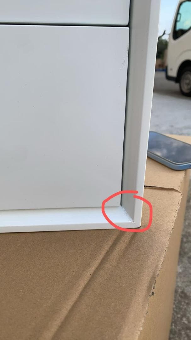 ホワイト 3段チェスト 訳あり品　写真をご確認 TST-06-⑥