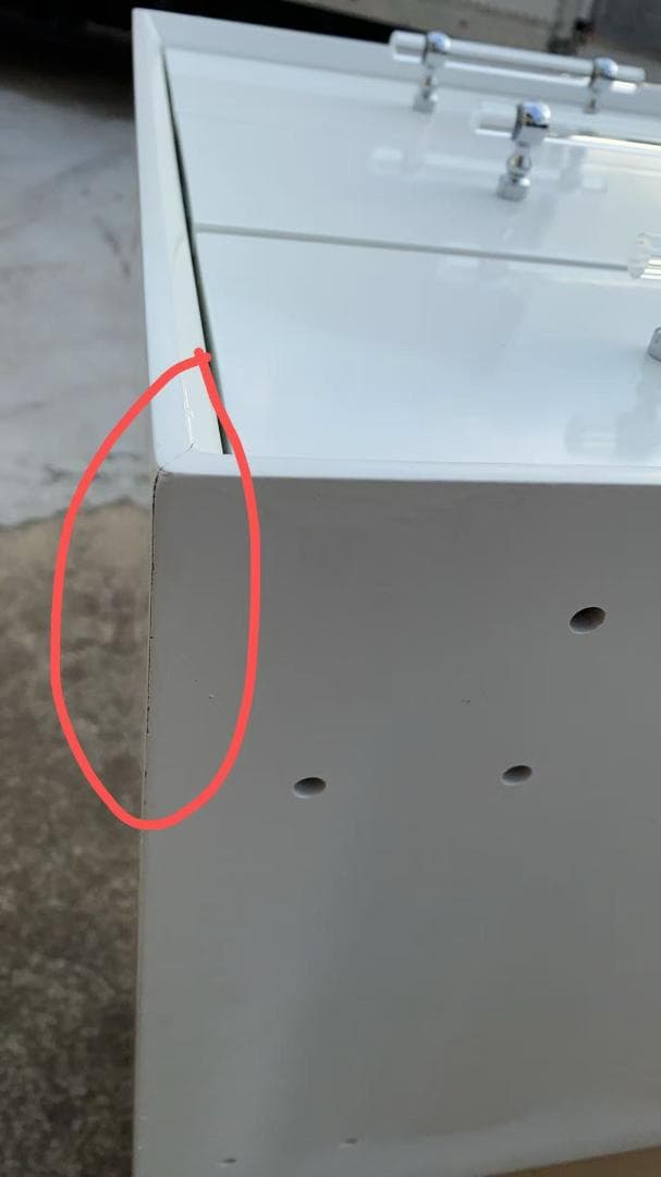 ホワイト 3段チェスト 訳あり品　写真をご確認 TST-06-⑥